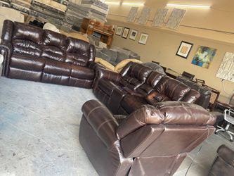 Reclining manual sofas set 3 pieces