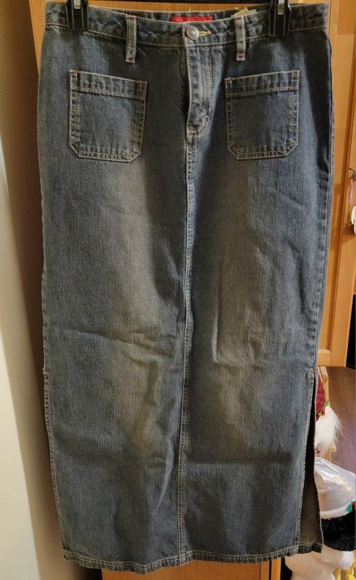 Long Jean Skirt