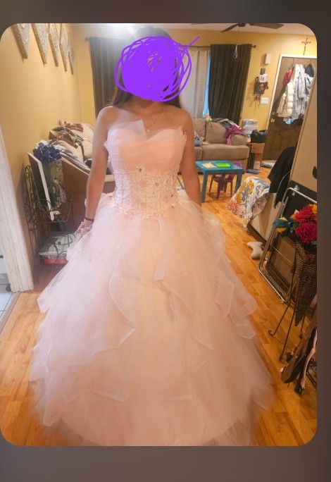PINK QUINCE DRESS