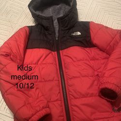 Kids Medium Reversible North Face Jacket  