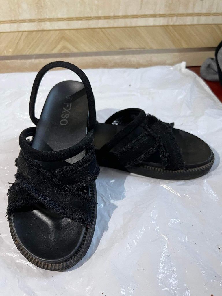 Women's Suede And Leather Sandals