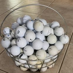 Basket of 150 various brand golf balls 