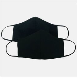 Set of 2 fabric face masks mask 100% cotton filter pocket washable Size L/XL Size L/XL - size 6" x 6" handmade filter pocket
