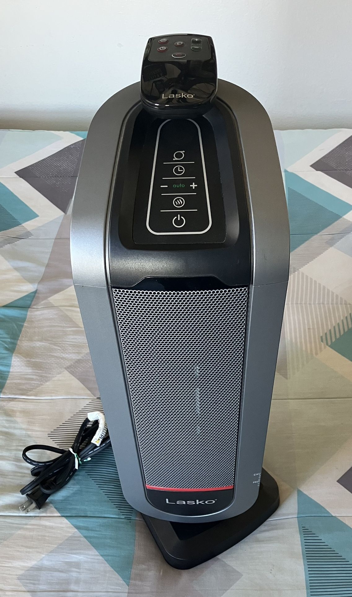 Lasko Black Oscillating Digital Ceramic Tower Space Heater