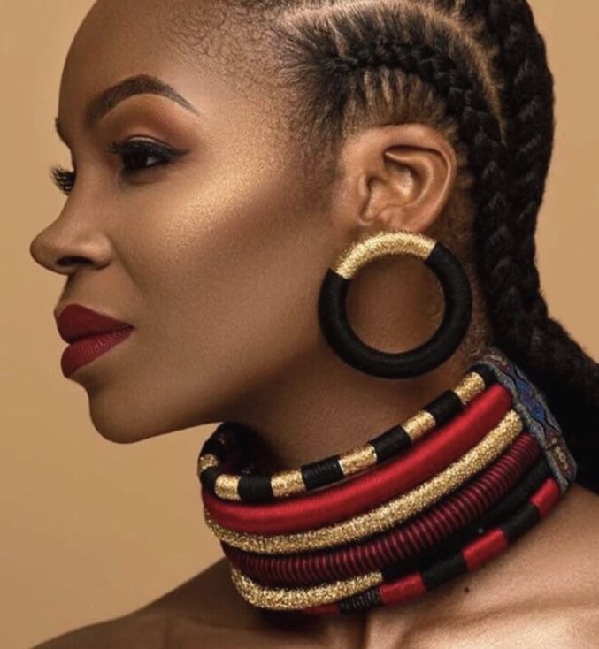 Red black and Gold choker necklace and earring set!