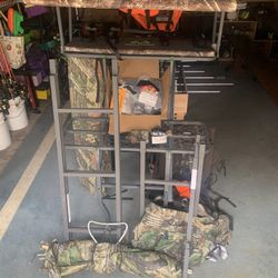 Real tree 15’ Two Man Deer Stand with Primal Grip Jaws