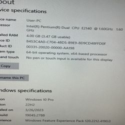 Lenovo ThinkCentre Desktop Computer W10 w/monitor