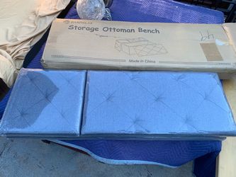 NEW! Folding Ottoman with Storage - Storage Ottoman Bench - Storage Chest 3 Piece Set $40 OBO!