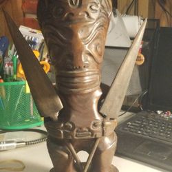 Beautiful hand carve African figure 16' Tall