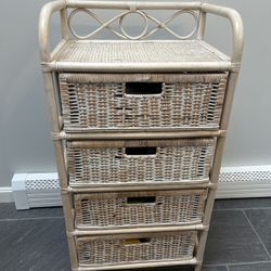 Boho Chic Bamboo Ratten 3 Drawer Chest