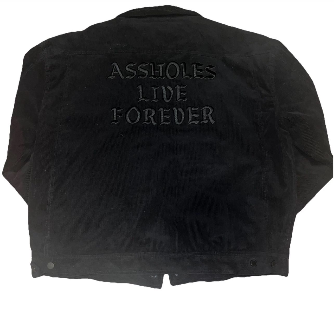 Assholes*s Live Forever Jacket XL Black Corduroy Sherpa Lined