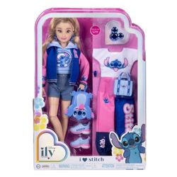Disney ILY 4ever 12.5" Stitch Doll Varsity Jacket Blonde Hair/Brown Eyes