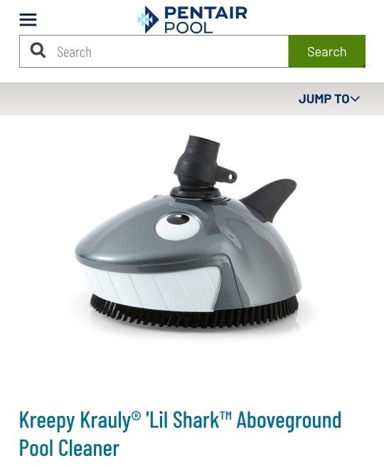 Pentair 360100 Kreepy Krauly Lil Shark Above Ground Pool...