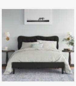 Upholstered Black bed