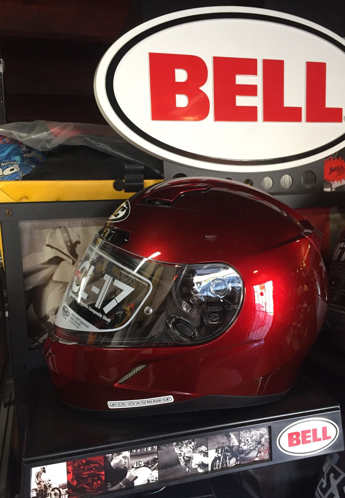 New candy red wine dot snell Motorcycle Helmet $130