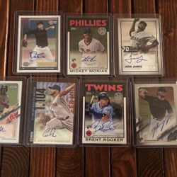 MLB baseball Cards Autographs Red Sox, Marlins, Astros, Twins, Phillies