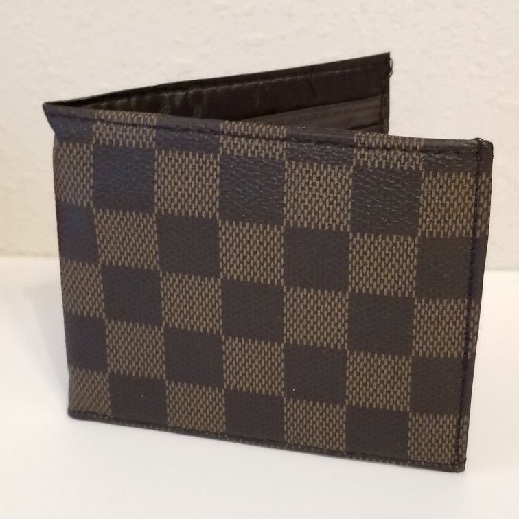 Brown Checkerd Unisex Wallet