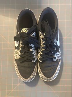 Jordan 1 Low elephant print sneakers with white and black elephant print