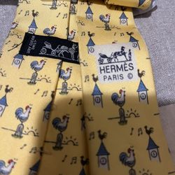 Hermes Yellow Tie