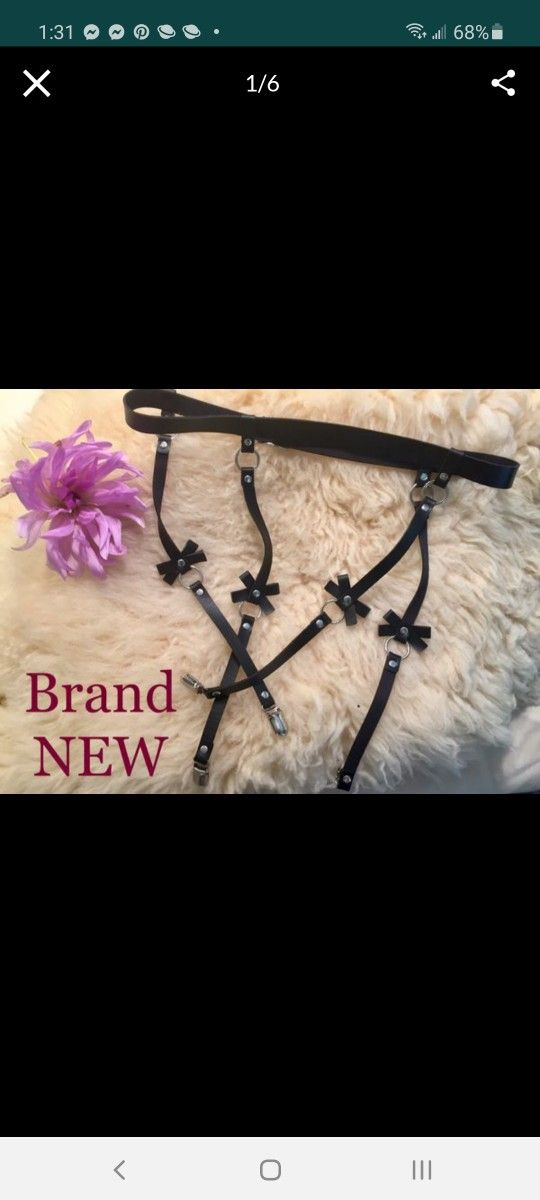 Faux Leather Adjustable Garter Belt | Can Fit Many Sizes