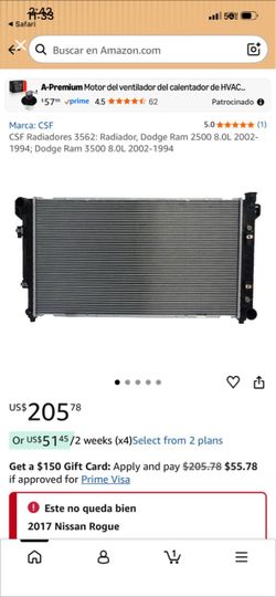 CSF Radiadores 3562: Radiador, Dodge Ram 2500 8.0L 2002- 1994; Dodge Ram 3500 8.0L 2002-1994