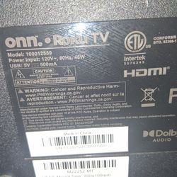 ONN ROKU 32 INCH TV