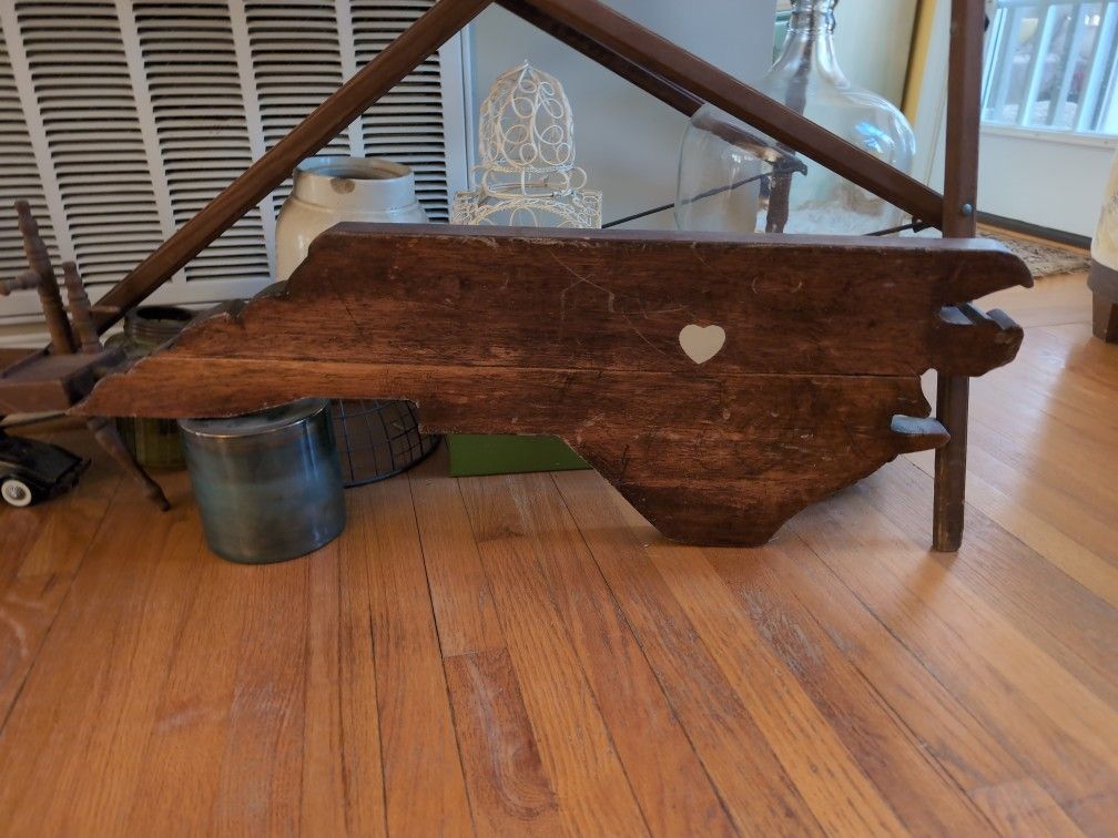 Large Wooden North Carolina State Decor 