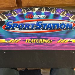 Midway Sports Station Arcade Marquee 