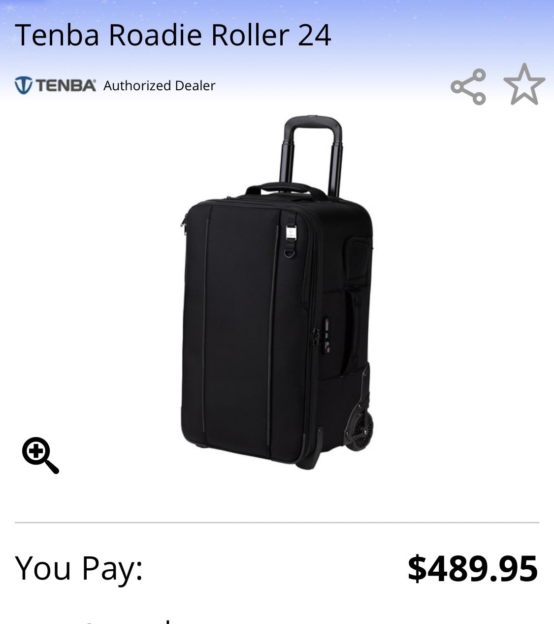 Tenba Roadie Roller Camera Equipment Carry On