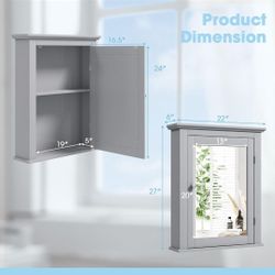 Grey Medicine Cabinet 