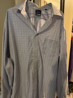 2 - Eagle Men's Plaid Button-Down Dress Shirt - 18  34/35 (2XB)
