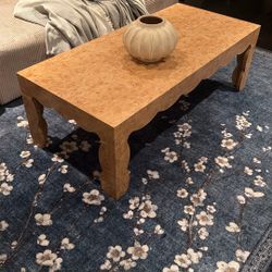 Burl Wood Laminate Coffee Table 