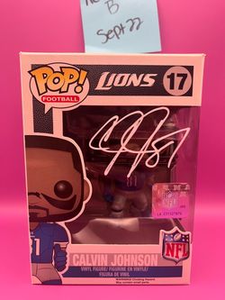 Calvin Johnson lions signed funko #17