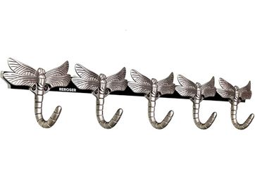 Heavy Duty Metal Wall Mounted Coat Rack - 5 Hooks Space Saving Wall Organizer, Aluminum Alloy Hook for Jackets/Hats/Backpacks, Modern Style Dragonfly