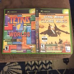 Xbox Star Wars The Clone Wars and Tetris Worlds Combo