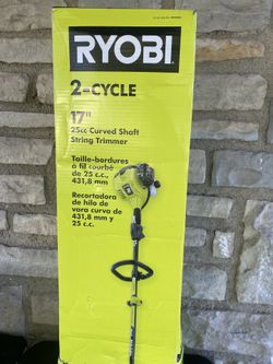 RYOBI 25 cc 2-Stroke Attachment Capable Full Crank Curved Shaft Gas String Trimm—-$69 FIRM