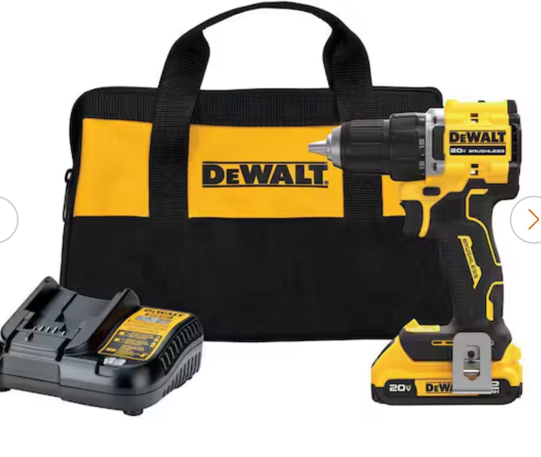 DEWALT ATOMIC 20-Volt Lithium-Ion Cordless Compact 1/2 in. Drill/Driver Kit with 2.0Ah Battery, Charger and Bag