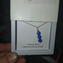 Brand New Lapis Lazuli Blue Stone Necklace