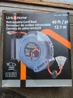 Retractable Cord Reel 40 Ft Cord Extensions