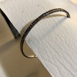 925 Sterling Silver Rhodium Plated  Bangle
