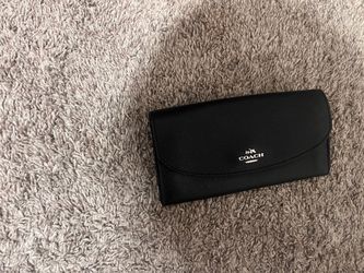 Coach Black Leather Slim Wallet