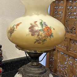 Antique Vintage Glass Parlor Lamp