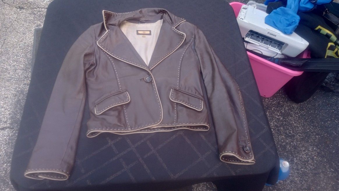 Wilson Leather Brown Cream Stitch M