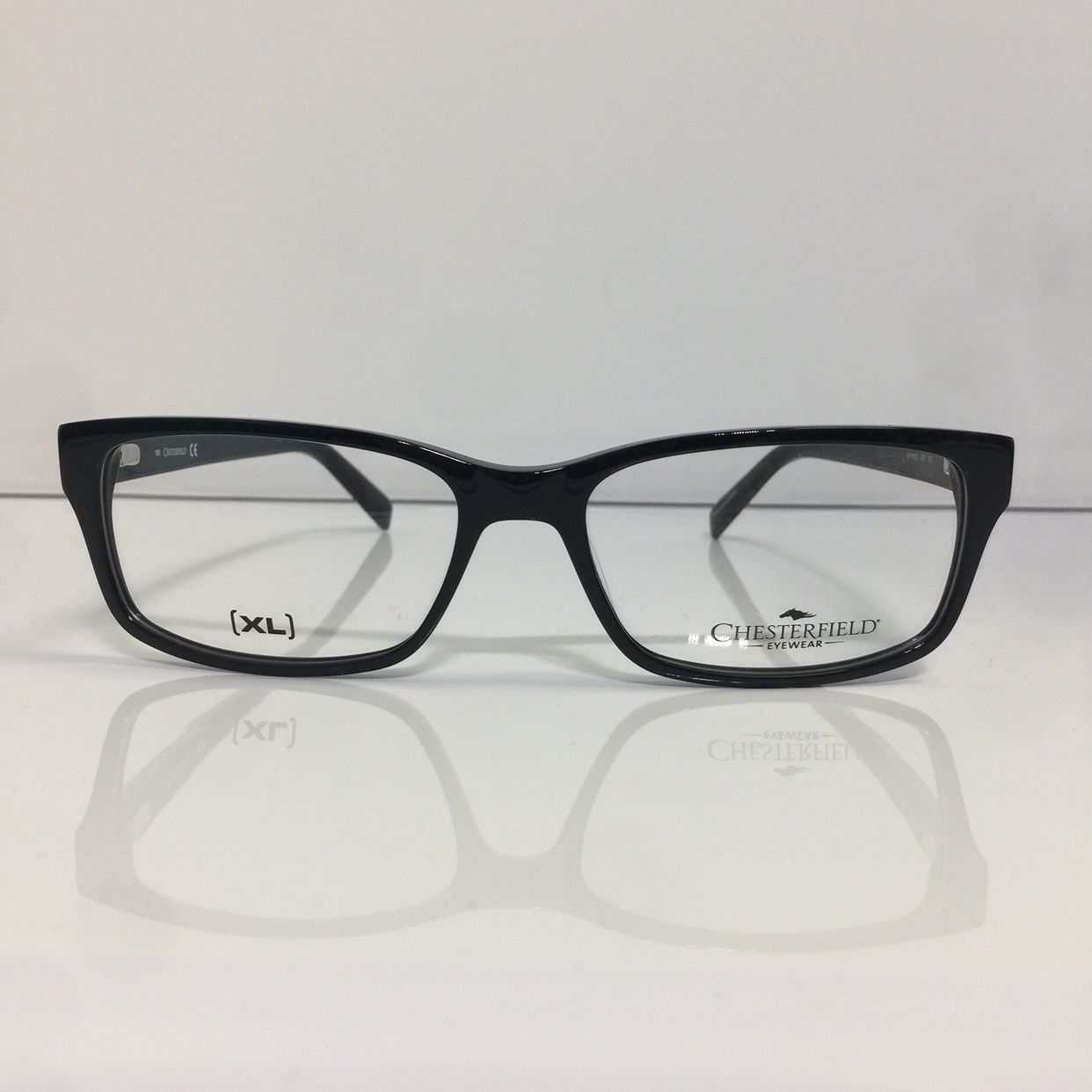 New Chesterfield CH16XL Black Rectangle Plastic Eyeglasses 58mm