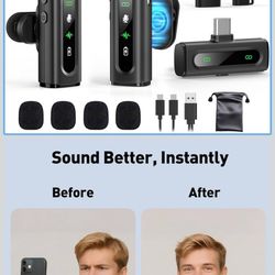 New In Box! USB C Lavalier Microphone Wireless Mini Mic for Type-C Android Phone/Tablet/PC Video Recording Clip-on Mics with Rotatable Clip&Denoise Re
