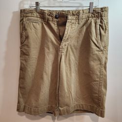 American Eagle Mens Size 32 Khaki Longer Length Chino Shorts