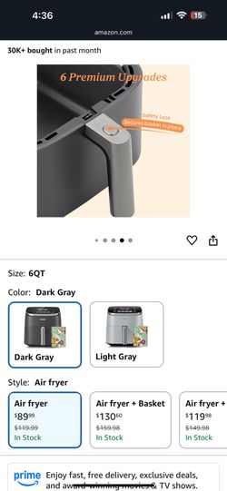 Brand New High Quality Air Fryer - Used Once, No Space.