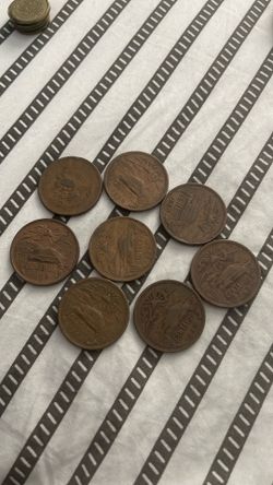 8 Coins Monedas 1964 Mexico 20 Centavos
