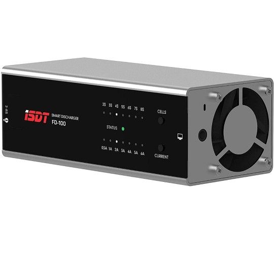 ISDT FD-100 Smart Control Discharger 80W/8A Discharing Capacity 2-8s 6-35v Lipo Battery Discharging w/ Max 80W Capacity Discharging Current 0.5A-6A