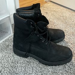 Timberland black work boots size 8
